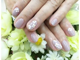 グレージュカラー☆ホロのお花