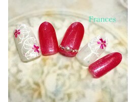 シェル×お花ネイル