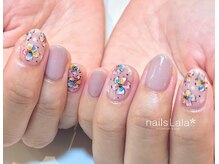 ネイルズ ララ(nails Lala)/カラフルフラワーネイル