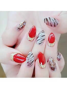 ネイルサロン シェル(Nail Salon SHELL)/干支の寅柄ネイル~★