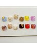 【★選べるアートデザイン★】ワンカラー+親指アート¥6600