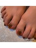 【今の時期から♪かかとふわっふわ】角質ケア+フットワンカラー