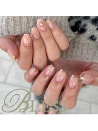 フレンチ×ぷっくりフラワー