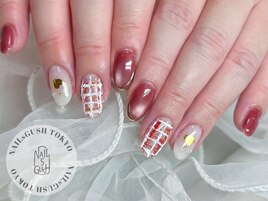 ツイード/冬ネイル/マグネット