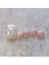 ネイルサロンリュクス (nailsalon Luxe)/フットネイル　ホログラムドット