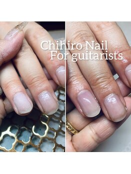 チヒロネイル/ギタリストの折れた爪の長さ出し