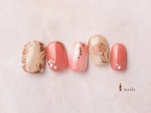 アイネイルズ 横浜EAST店(I-nails)/フラワーミラーアートネイル