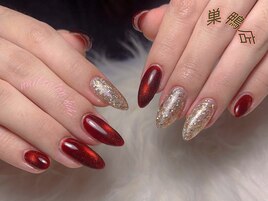 ボルドー/ハロウィン/秋ネイル