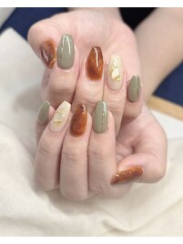 【HAND】べっ甲ネイル