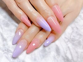 グラデーションチップで長さ出し