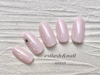 エストラッシュアンドネイル 銀座店(est lash&nail)/ワンカラー1本アート