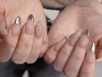 ダークハニー 原宿店(Dark Honey)/上品ミラーフレンチネイル