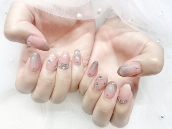 モルフォネイル(Morpho nail)/#ワンホンネイル #キラキラ