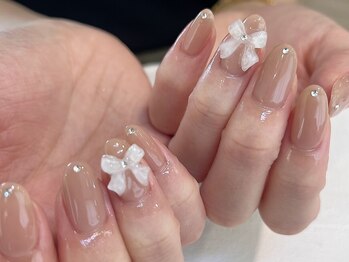 ネオリーブシェリエ 浅草店(Neolive cherie)/ホワイトリボンネイル