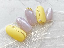 ネイルアンドアイラッシュ ボネール 銀座店(lash Bounail)/マット ミラー 押し花