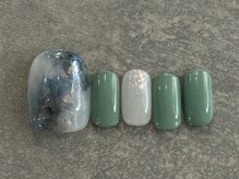 カラネイル 南森町店(calla nail)/インク　奥行きネイル　オーロラ