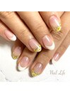 押し花フレンチネイル