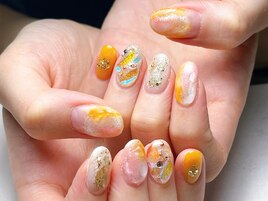 ニュアンス　キラキラネイル