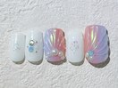 ぷくぷくマーメイドネイル