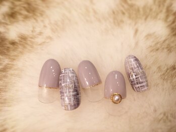 アイラッシュアンドネイル専門店 クラル(CURAR)/ツイードネイル¥7980