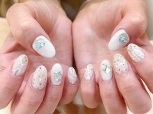 ライトウェーブ 長野駅前店/涼し気なホワイトネイル♪