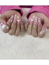 バレンタインネイル