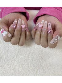 バレンタインネイル