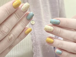 春ネイル／３色／ワンホンネイル