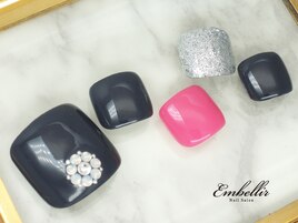 (627)ジュエリー風Footネイル