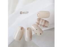 グラティフィー なかもず店(gratify)/【大人チェックネイル】