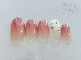 押し花　グラデーションネイル