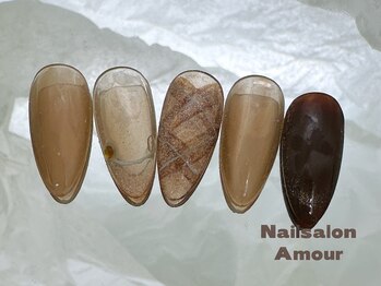 アムールユシマテン 上野湯島店(Amour)/キラキラ秋のネイルコース¥7980