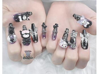 グラデーション、3Dネイル