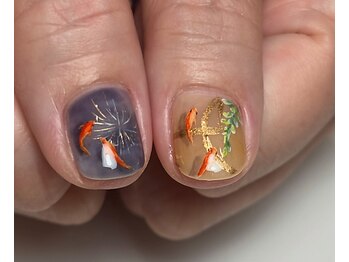 ayno.nail 【パラジェル/フィルイン】の写真/【歴8年/美術系出身ネイリスト】手描きアート・絵画ネイル・持ち込み大歓迎！完全個室で圧倒的再現力◇