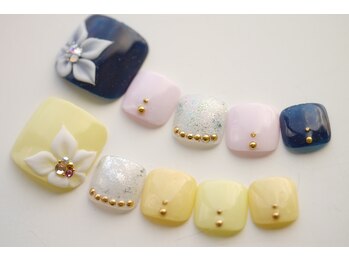 ネイルサロン ブリオン(Nail Salon Bullion)/ドレッシーフラワーネイル