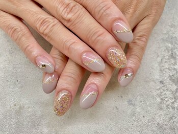 ネイルサロン ドゥ(Nail Salon Doux)/（垣内）きれいめ斜めフレンチ