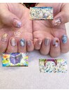 お持ちこみの絵本をネイルに