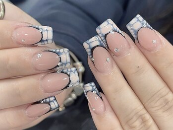 ネイルズバー 新宿店(Nails Bar)/マーブルフレンチネイル