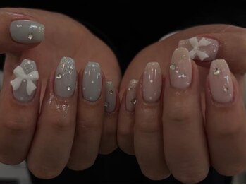 アイネイルズ 大宮店(I nails)/ドット×リボン