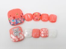 ネイルサロンセレーネ(Selene)/ピンク　フットネイル