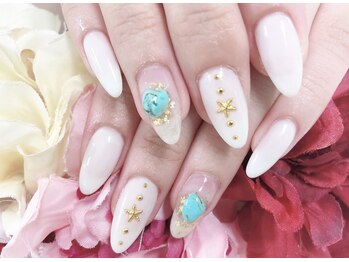 ダブルネイル(Double Nail)/【小山】夏☆天然石ネイル