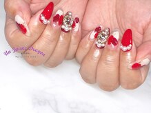 アン ジョーヌドラゴ/【自爪ネイル】赤ネイル