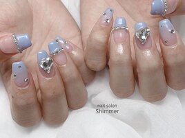 キラキラ韓国ネイル