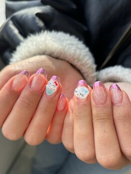 ウズ 和歌山店(UZU)/ミラーフレンチネイル