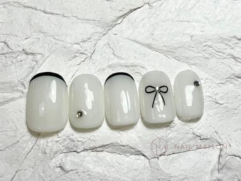 ネイルメゾン 渋谷店(NAIL MAISON)/リボンフレンチ¥5800