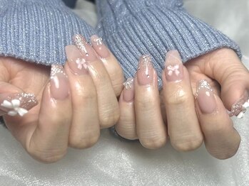 ペネイル 神戸(Penails)の写真/神戸駅すぐ！成人式やイベントネイルに◎長さだし込クーポンあり★自然な長さ出しで指先を美しく魅せます♪