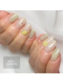 ミモザ×フラワーネイル