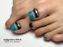 ソラ(SOLA.)/秋×スモーキーネイル♪フット偏