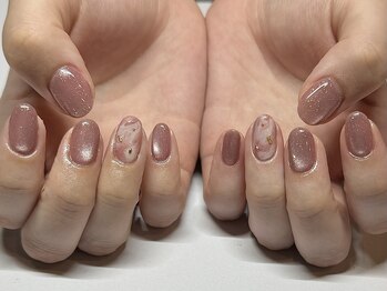 ゴッダスネイル(GODDESS NAIL)/ワンカラー+アート1本7480円