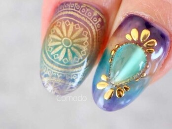 ネイル アトリエ コモード(nail atelier Comodo)/ペイント ［インド模様］